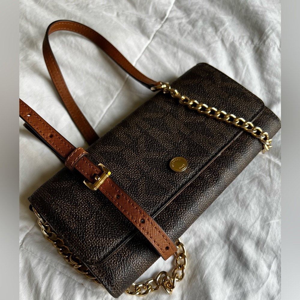 Michael Kors Monogram Wallet on a Chain